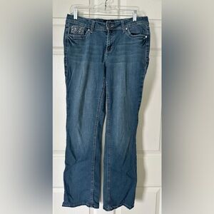 Earl Jean Women’s studded pockets Boot Cut Denim Jeans Size 12